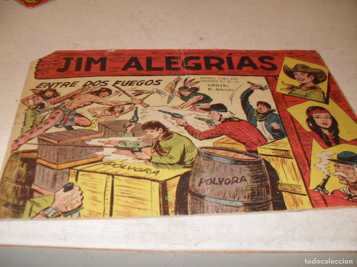 Tebeos: (ORIGINAL),JIM ALEGRIAS N&ordm; 24,ENTRE DOS FUEGOS,DE MANUEL GAGO,DE 69.MAGA,1960