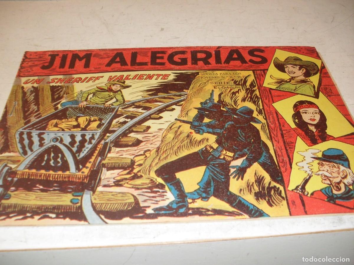 Tebeos: (ORIGINAL),JIM ALEGRIAS N&ordm; 16,UN SHERIFF VALIENTE,DE MANUEL GAGO,DE 69.MAGA,1960