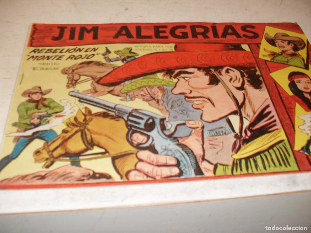 Tebeos: (ORIGINAL),JIM ALEGRIAS N&ordm; 8,REBELION EN MONTE ROJO,DE MANUEL GAGO,DE 69.MAGA,1960