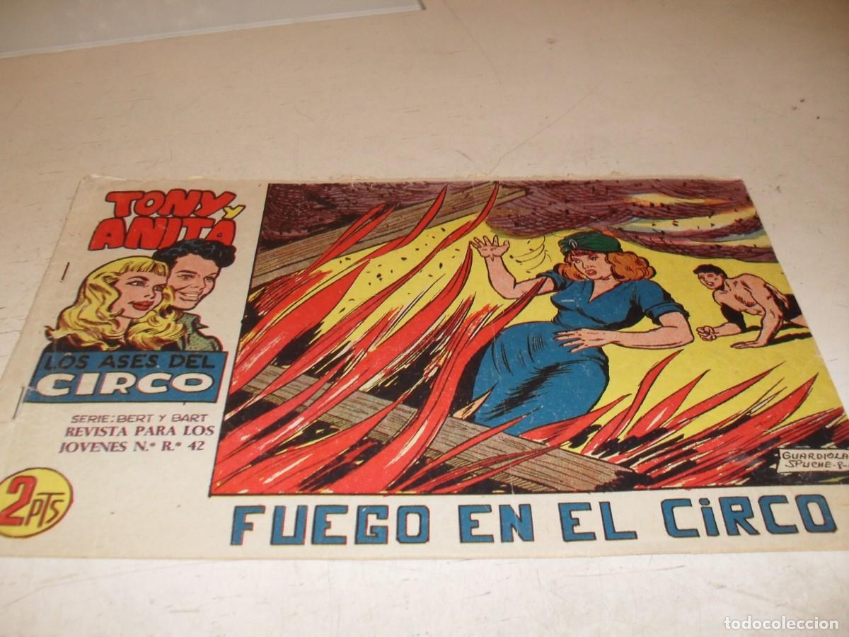 Tebeos: (ORIGINAL),TONY Y ANITA,2&ordf; EPOCA,N&ordm; 64,FUEGO EN EL CIRCO,DE 81,MAGA,1960