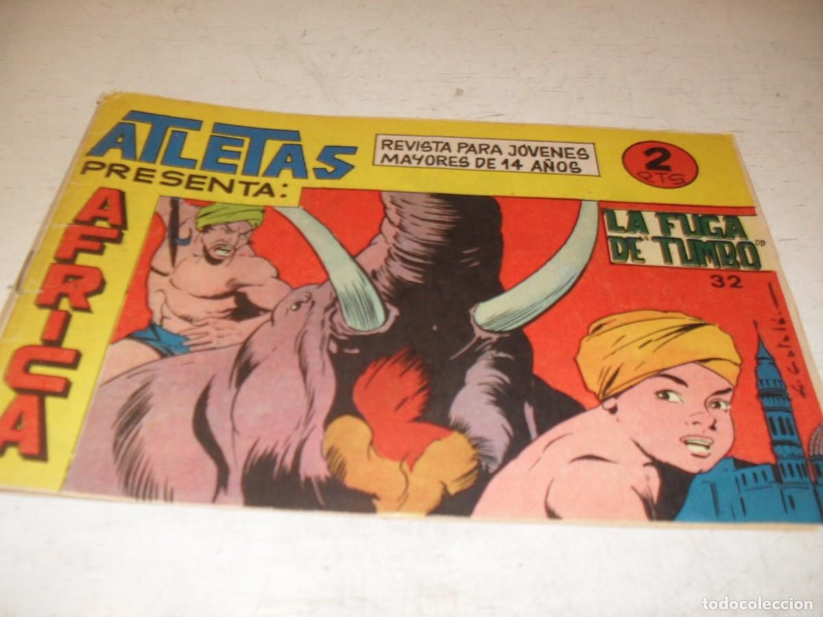 Tebeos: (ORIGINAL),AFRICA N&ordm; 32,LA FUGA DE TUMBO,DE LUIS CATALA,DE 74,MAGA,1964
