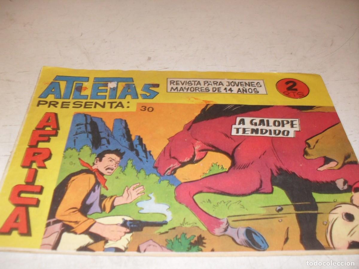 Tebeos: (ORIGINAL),AFRICA N&ordm; 30,A GALOPE TENDIDO,DE LUIS CATALA,DE 74,MAGA,1964