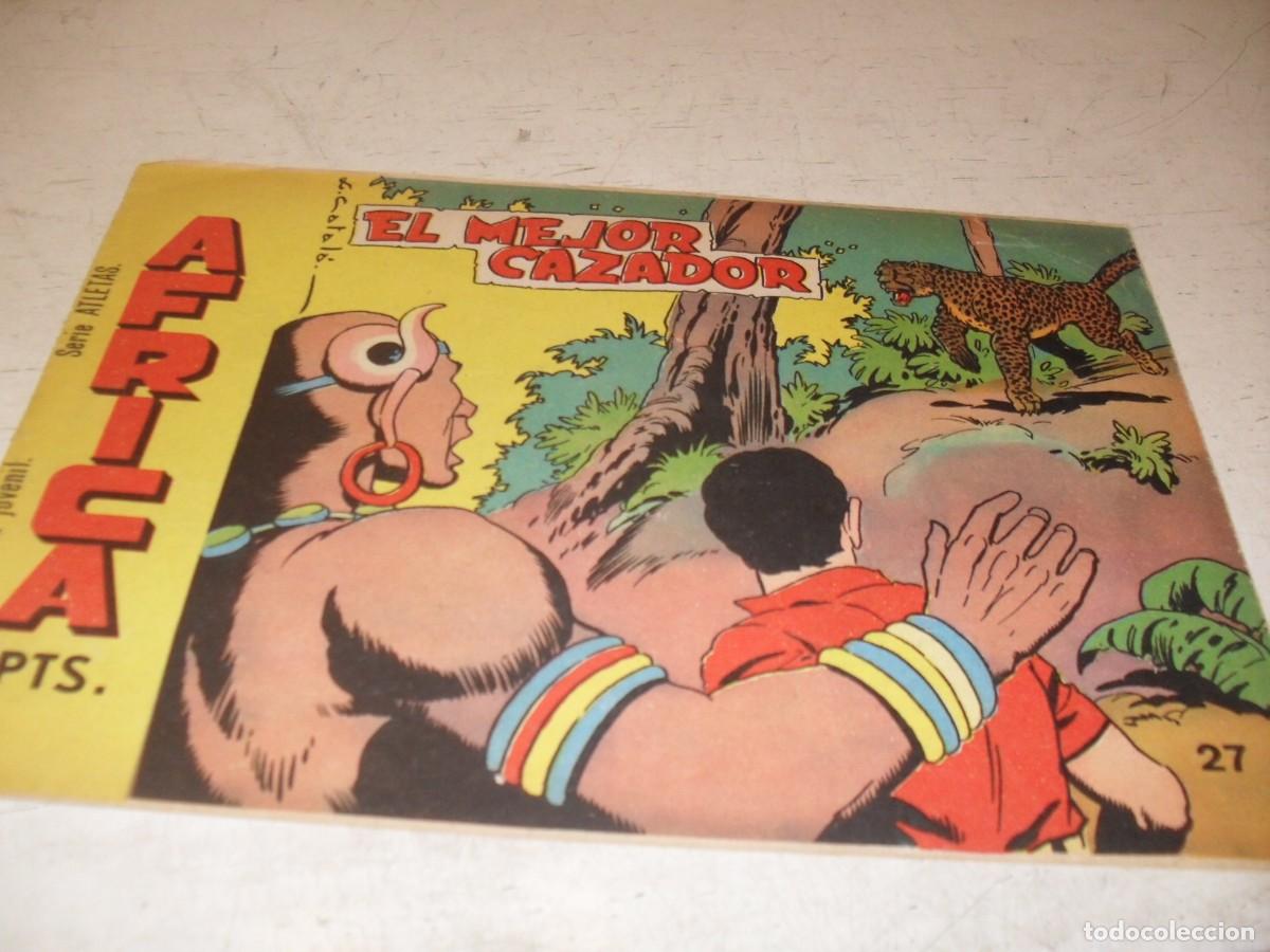 Tebeos: (ORIGINAL),AFRICA N&ordm; 27,EL MEJOR CAZADOR,EN CONTRAPORTADA JEFE ZULU,DE 74,MAGA,1964