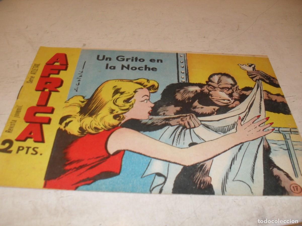 Tebeos: (ORIGINAL),AFRICA N&ordm; 17,UN GRITO EN LA NOCHE,EN CONTRAPORTADA BOSQUIMANOS,DE 74,MAGA,1964