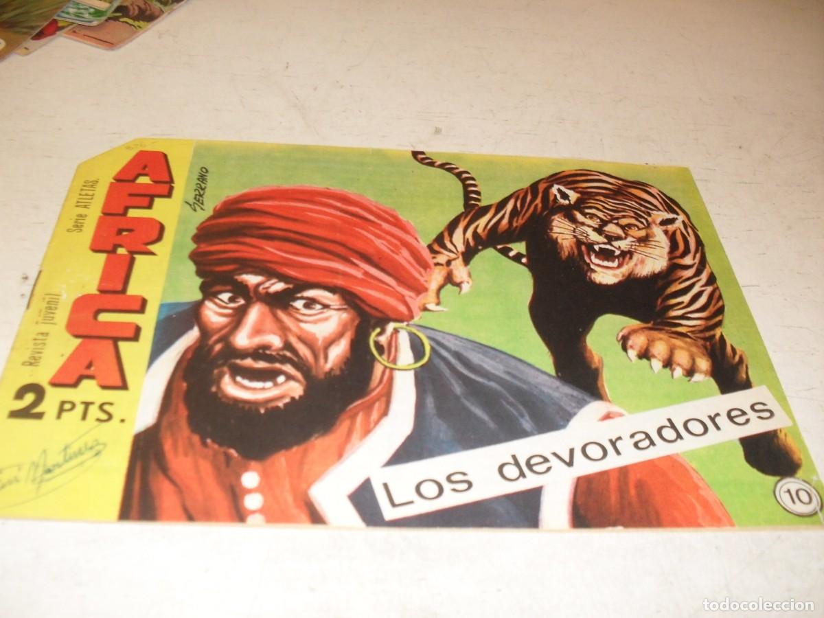 Tebeos: (ORIGINAL),AFRICA N&ordm; 10,LOS DEVORADORES,DE 74,MAGA,1964