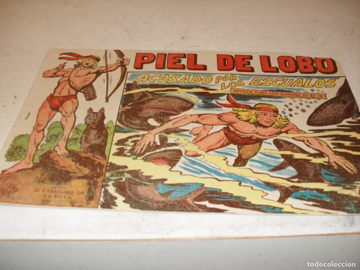 Tebeos: (ORIGINAL),PIEL DE LOBO,N&ordm; 45,ACORRALADO POR LOS ESCUALOS,DE M.GAGO,DE 90 ,MAGA,1959