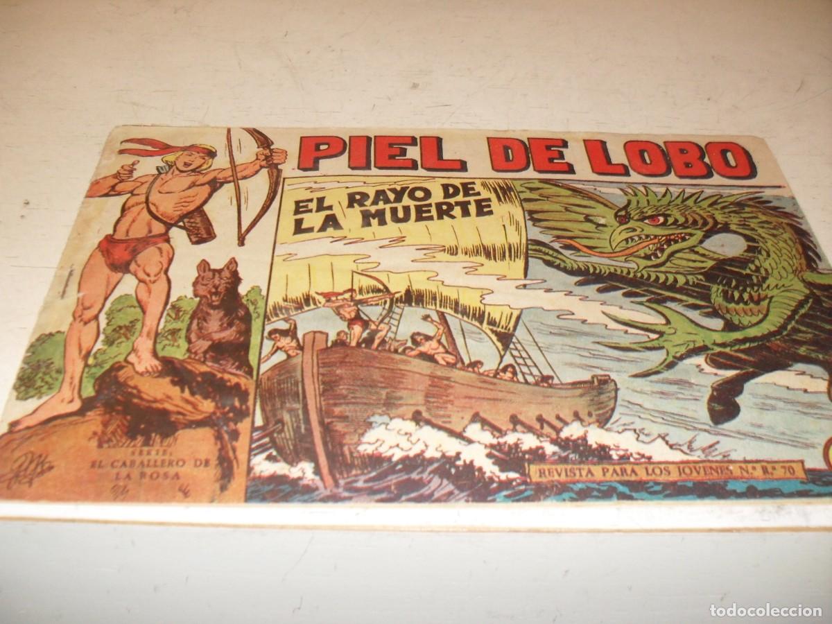 Tebeos: (ORIGINAL),PIEL DE LOBO,N&ordm; 42,EL RAYO DE LA MUERTE,DE M.GAGO,DE 90 ,MAGA,1959
