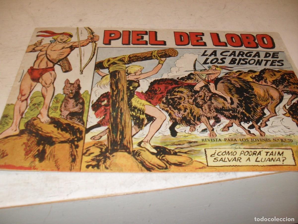 Tebeos: (ORIGINAL),PIEL DE LOBO N&ordm; 10,LA CARGA DE LOS BISONTES,DE M.GAGO,DE 90 ,MAGA,1959