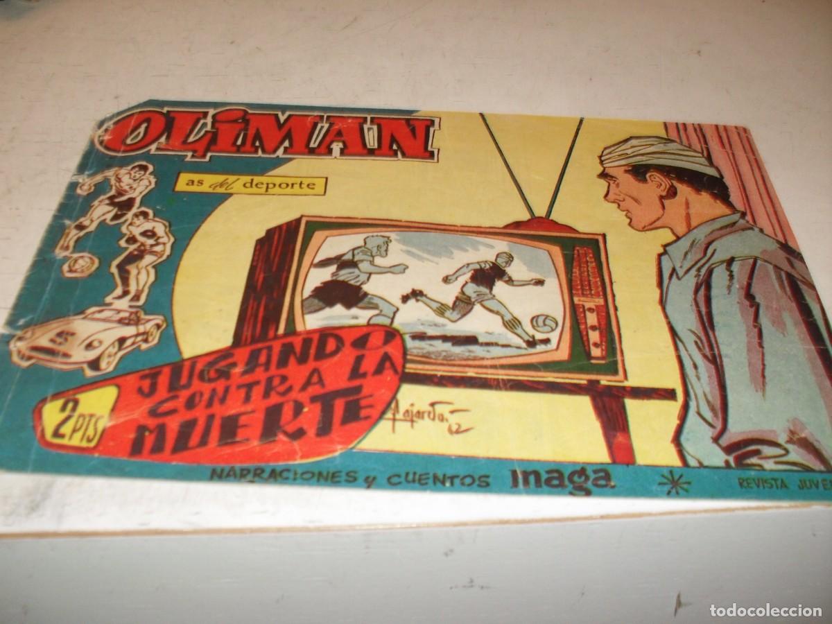 Tebeos: (ORIGINAL),OLIMAN N&ordm; 77,EN CONTRAPORTADA ASPIRANTES DEL A.C.DE QUINTANAR,DE 105 ,MAGA,1961