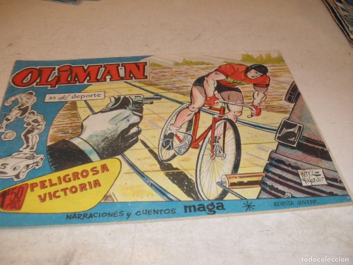 Tebeos: (ORIGINAL),OLIMAN N&ordm; 15,EN CONTRAPORTADA ENTREVISTA AL JUGADOR MARTIN VERGES,DE 105 ,MAGA,1961