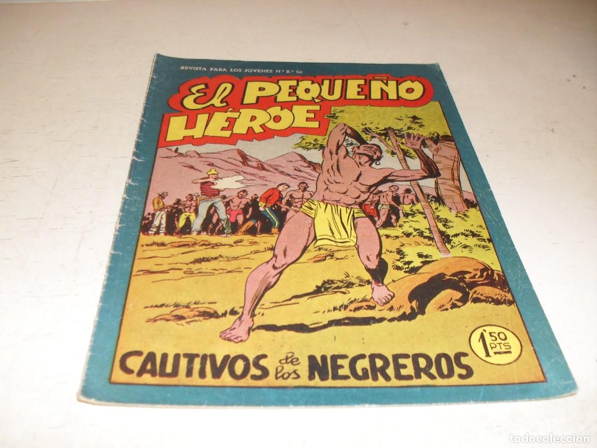 Tebeos: (ORIGINAL),EL PEQUE&Ntilde;O HEROE N&ordm; 65,CAUTIVOS DE LOS NEGREROS,DE 120 ,MAGA,1957
