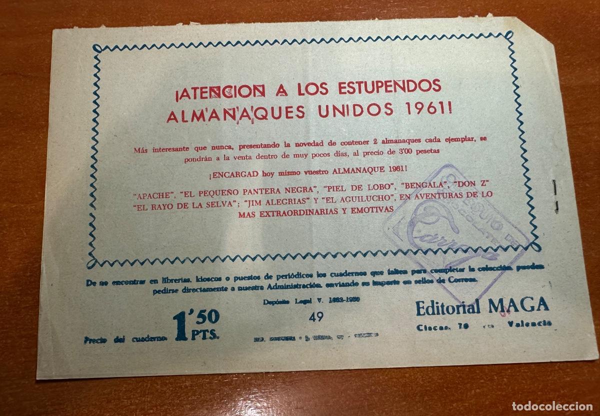 Tebeos: EL AGUILUCHO NUM. 49 ORIGINAL EDIT. MAGA - Foto 2