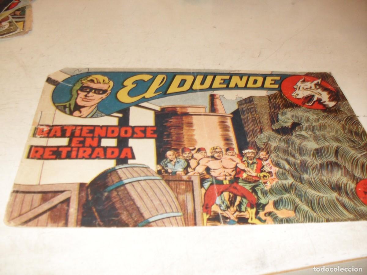 Tebeos: (ORIGINAL),EL DUENDE N&ordm; 24,BATIENDOSE EN RETIRADA,DE 60,MAGA,1961