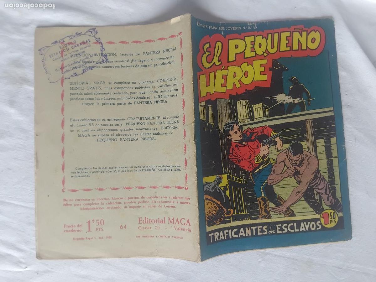 Tebeos: EL PEQUE&Ntilde;O HEROE N&ordm; 64. EDITORIAL MAGA 1958. ORIGINAL.