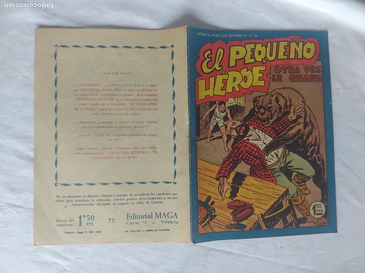 Tebeos: EL PEQUE&Ntilde;O HEROE N&ordm; 73. EDITORIAL MAGA 1958. ORIGINAL.