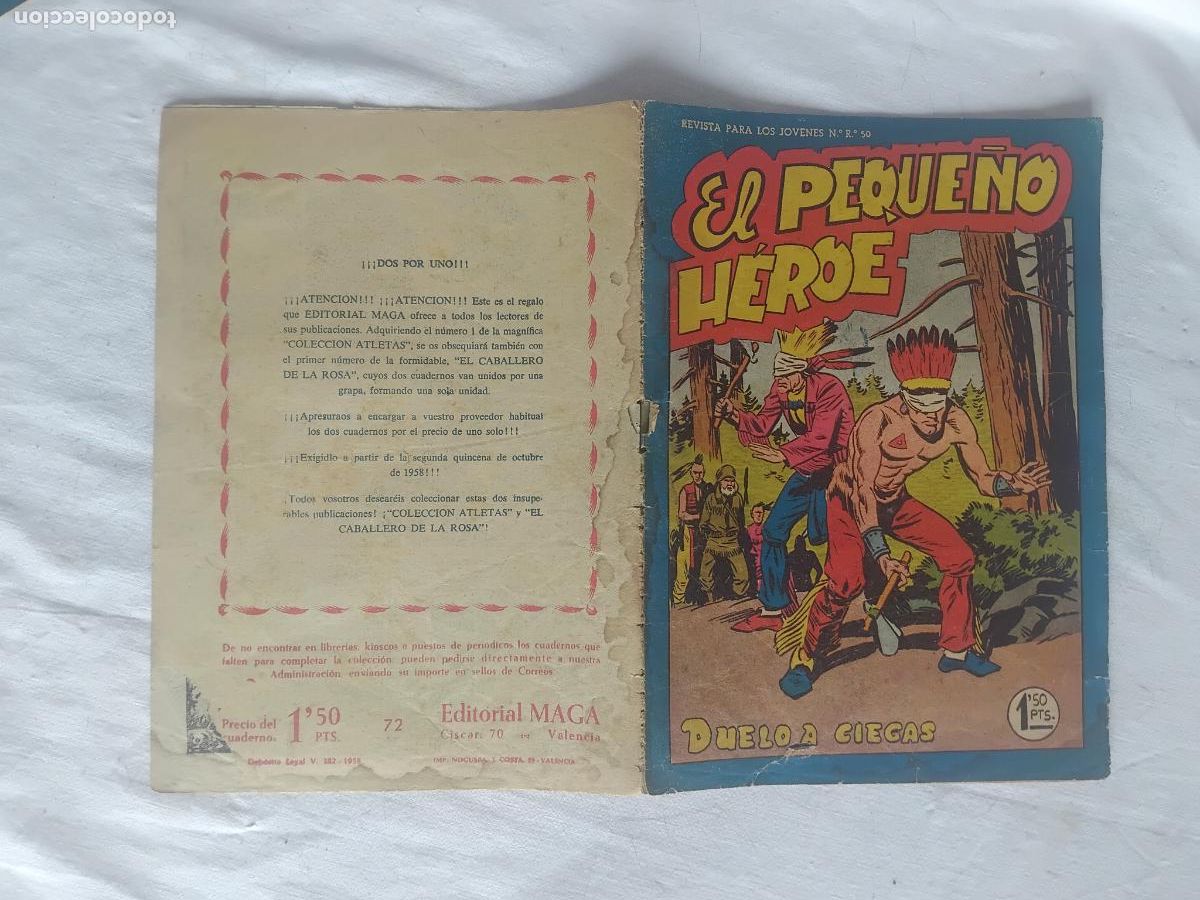 Tebeos: EL PEQUE&Ntilde;O HEROE N&ordm; 72. EDITORIAL MAGA 1958. ORIGINAL.