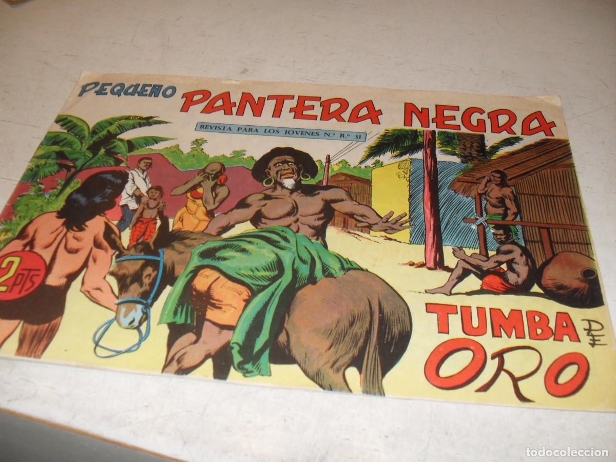 Tebeos: (ORIGINAL),PEQUE&Ntilde;O PANTERA NEGRA N&ordm; 321,ULTIMOS N&ordm;,TUMBA DE ORO,DE 329,MAGA,1956
