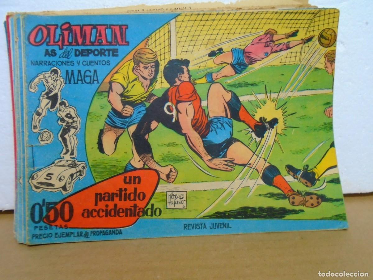 Tebeos: OLIMAN,AS DEL DEPORTE.EDIT.MAGA(1961)LOTE DE 20 NUMEROS(CON EL N&ordm;1 INCLUIDO) VER FOTOS.