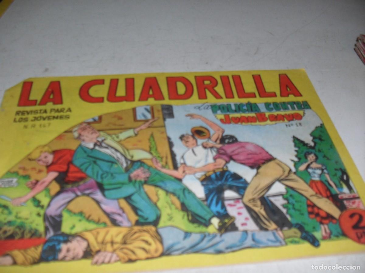 Tebeos: (ORIGINAL),LA CUADRILLA N&ordm; 18,LA POLICIA CONTRA JUAN BRAVO,DE JOSE ORTIZ,DE 45.MAGA,1961