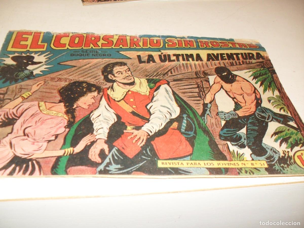 Tebeos: (ORIGINAL),EL CORSARIO SIN ROSTRO,N&ordm; 42,Y ULTIMO,LA ULTIMA AVENTURA,DE M.GAGO.MAGA,1959