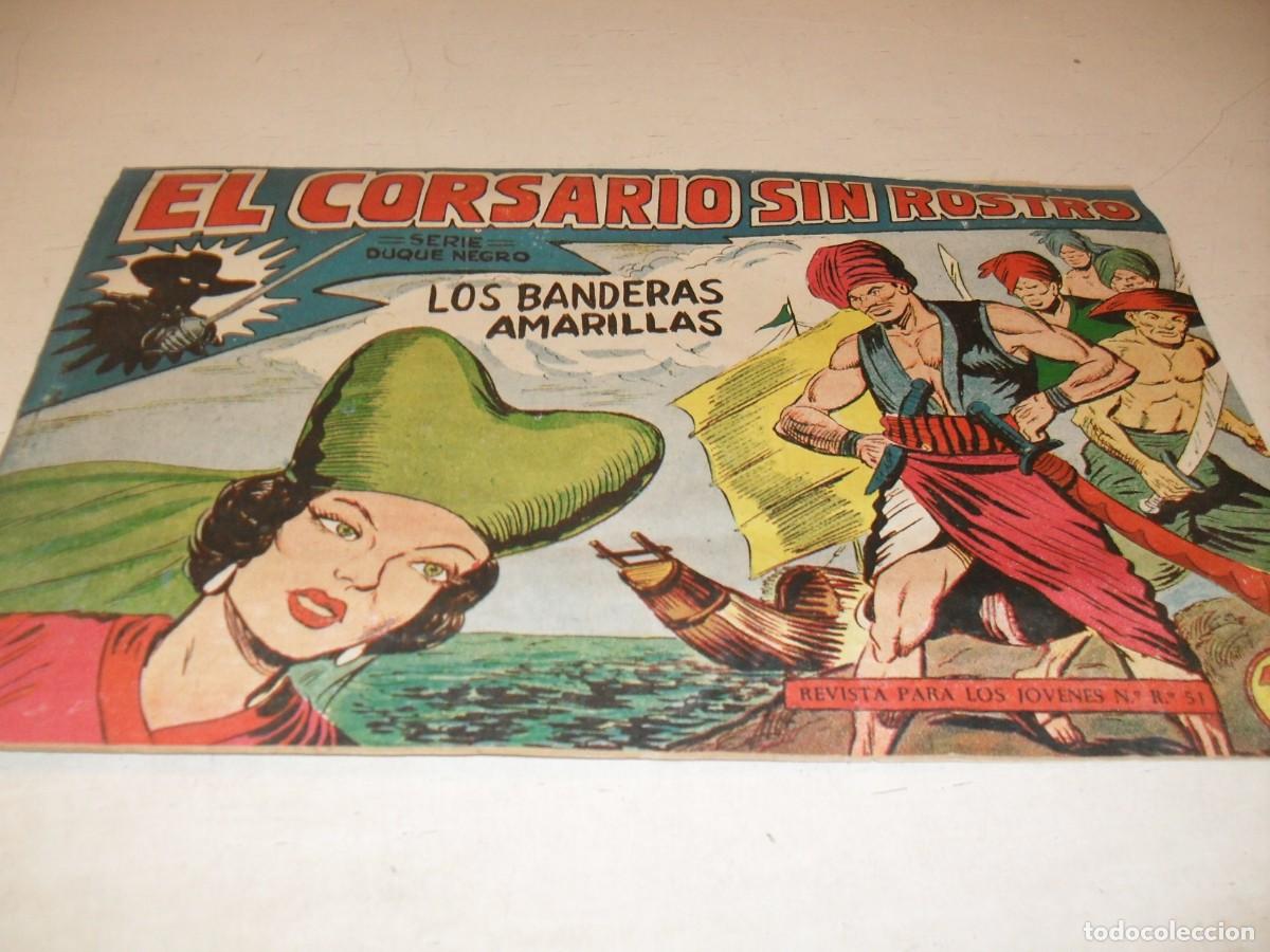 Tebeos: (ORIGINAL),EL CORSARIO SIN ROSTRO,N&ordm; 39.ULTIMOS N&ordm;,LAS BANDERAS AMARILLAS,DE 42,DE M.GAGO.MAGA,1959