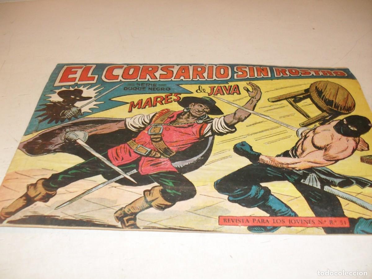 Tebeos: (ORIGINAL),EL CORSARIO SIN ROSTRO,N&ordm; 38,MARES DE JAVA,DE 42,DE M.GAGO.MAGA,1959