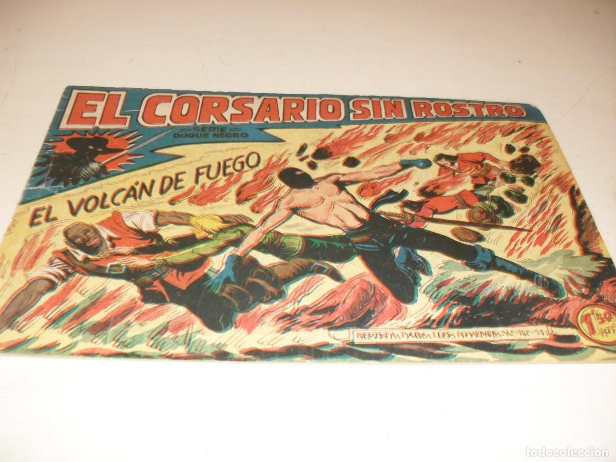 Tebeos: (ORIGINAL),EL CORSARIO SIN ROSTRO,N&ordm; 34,EL VOLCAN DE FUEGO,DE 42,DE M.GAGO.MAGA,1959