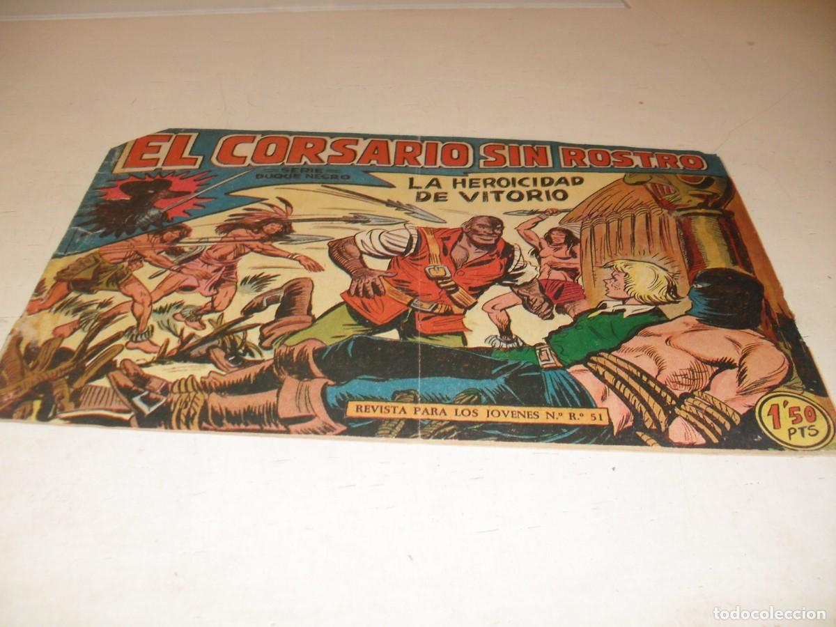Tebeos: (ORIGINAL),EL CORSARIO SIN ROSTRO,N&ordm; 27,LA HEROICIDAD DE VITORIO,DE 42,DE M.GAGO.MAGA,1959