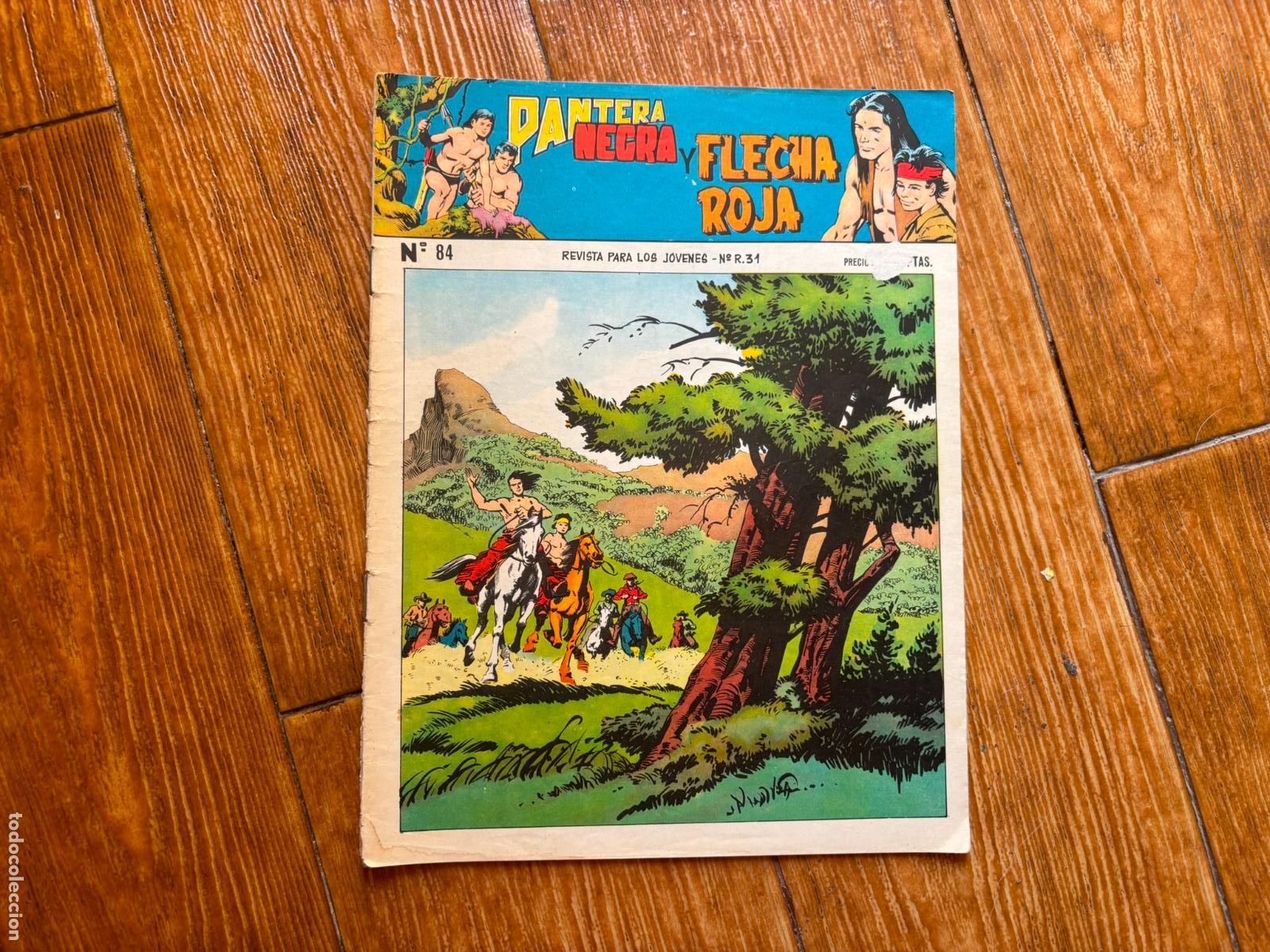Tebeos: PANTERA NEGRA Y FLECHA ROJA REVISTA N&ordm; 84 ORIGINAL EDITORIAL MAGA