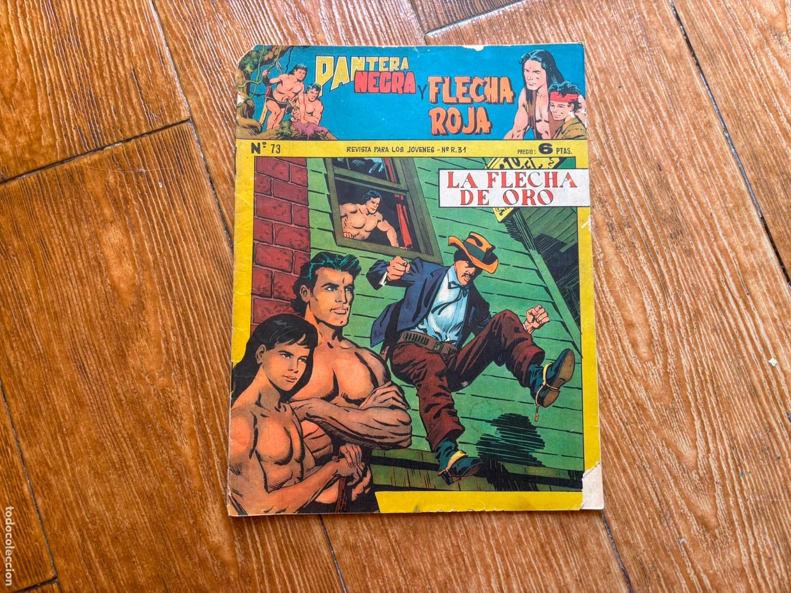 Tebeos: PANTERA NEGRA Y FLECHA ROJA REVISTA N&ordm; 73 ORIGINAL EDITORIAL MAGA