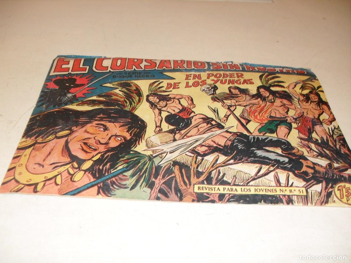 Tebeos: (ORIGINAL),EL CORSARIO SIN ROSTRO,N&ordm; 24,EN PODER DE LOS YUNGAS,DE 42,DE M.GAGO.MAGA,1959