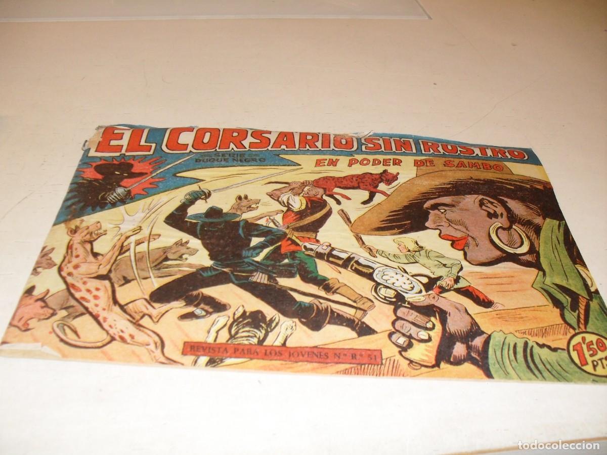 Tebeos: (ORIGINAL),EL CORSARIO SIN ROSTRO,N&ordm; 21,EN PODER DE SAMBO,DE 42,DE M.GAGO.MAGA,1959