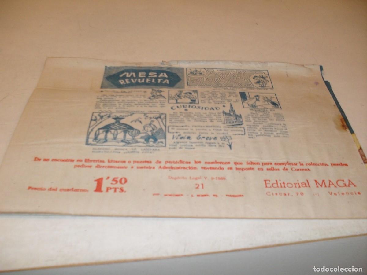 Tebeos: (ORIGINAL),EL CORSARIO SIN ROSTRO,N&ordm; 21,EN PODER DE SAMBO,DE 42,DE M.GAGO.MAGA,1959 - Foto 2