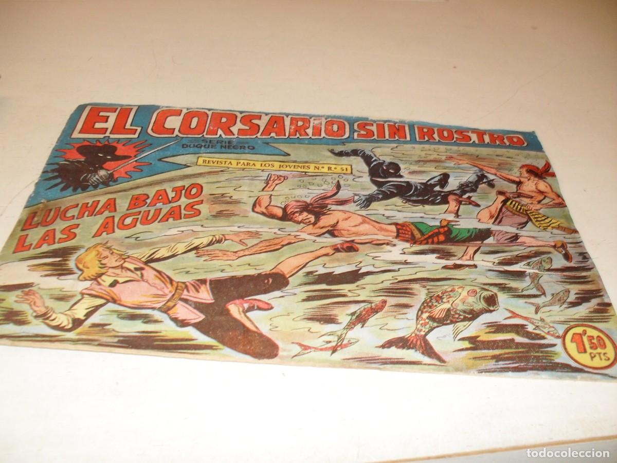 Tebeos: (ORIGINAL),EL CORSARIO SIN ROSTRO,N&ordm; 17,LUCHA BAJO LAS AGUAS,DE 42,DE M.GAGO.MAGA,1959