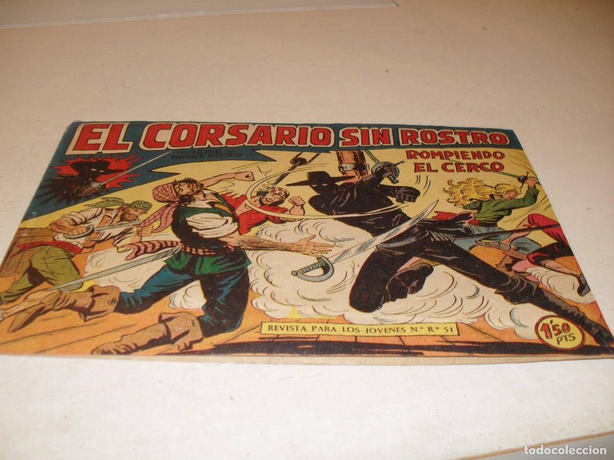 Tebeos: (ORIGINAL),EL CORSARIO SIN ROSTRO,N&ordm; 16,ROMPIENDO EL CERCO,DE 42,DE M.GAGO.MAGA,1959