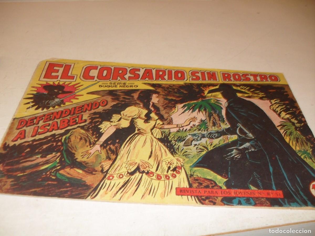 Tebeos: (ORIGINAL),EL CORSARIO SIN ROSTRO,N&ordm; 5,DEFENDIENDO A ISABEL,DE 42,DE M.GAGO.MAGA,1959