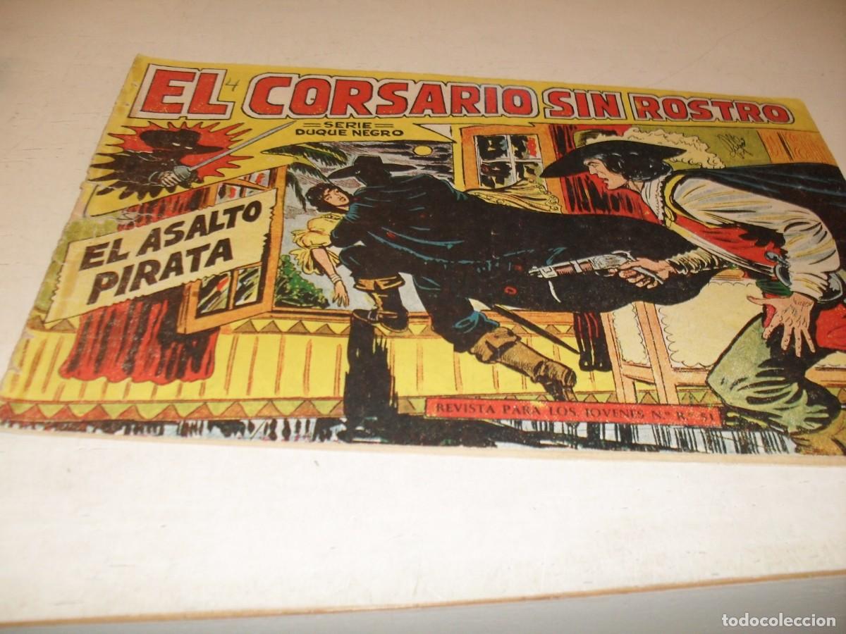 Tebeos: (ORIGINAL),EL CORSARIO SIN ROSTRO,N&ordm; 4,PRIMEROS N&ordm;,EL ASALTO PIRATA,DE 42,DE M.GAGO.MAGA,1959