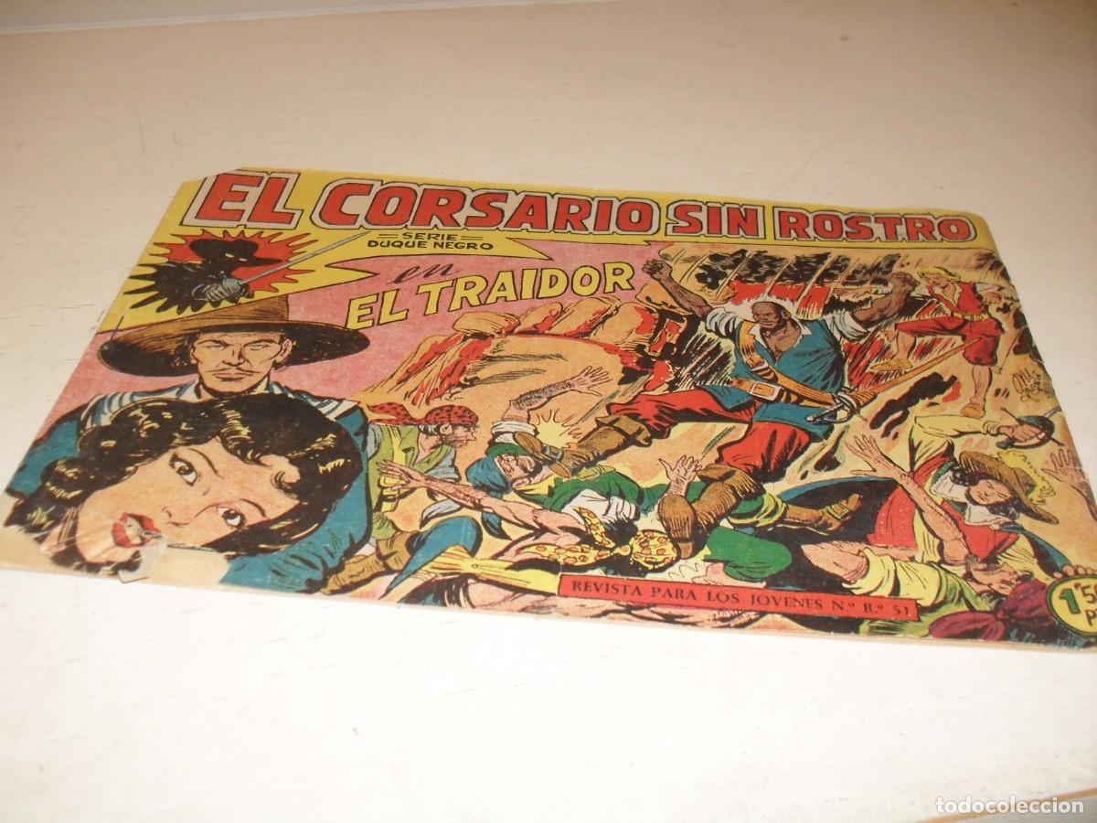 Tebeos: (ORIGINAL),EL CORSARIO SIN ROSTRO,N&ordm; 3,PRIMEROS N&ordm;,EL TRAIDOR,DE 42,DE M.GAGO.MAGA,1959