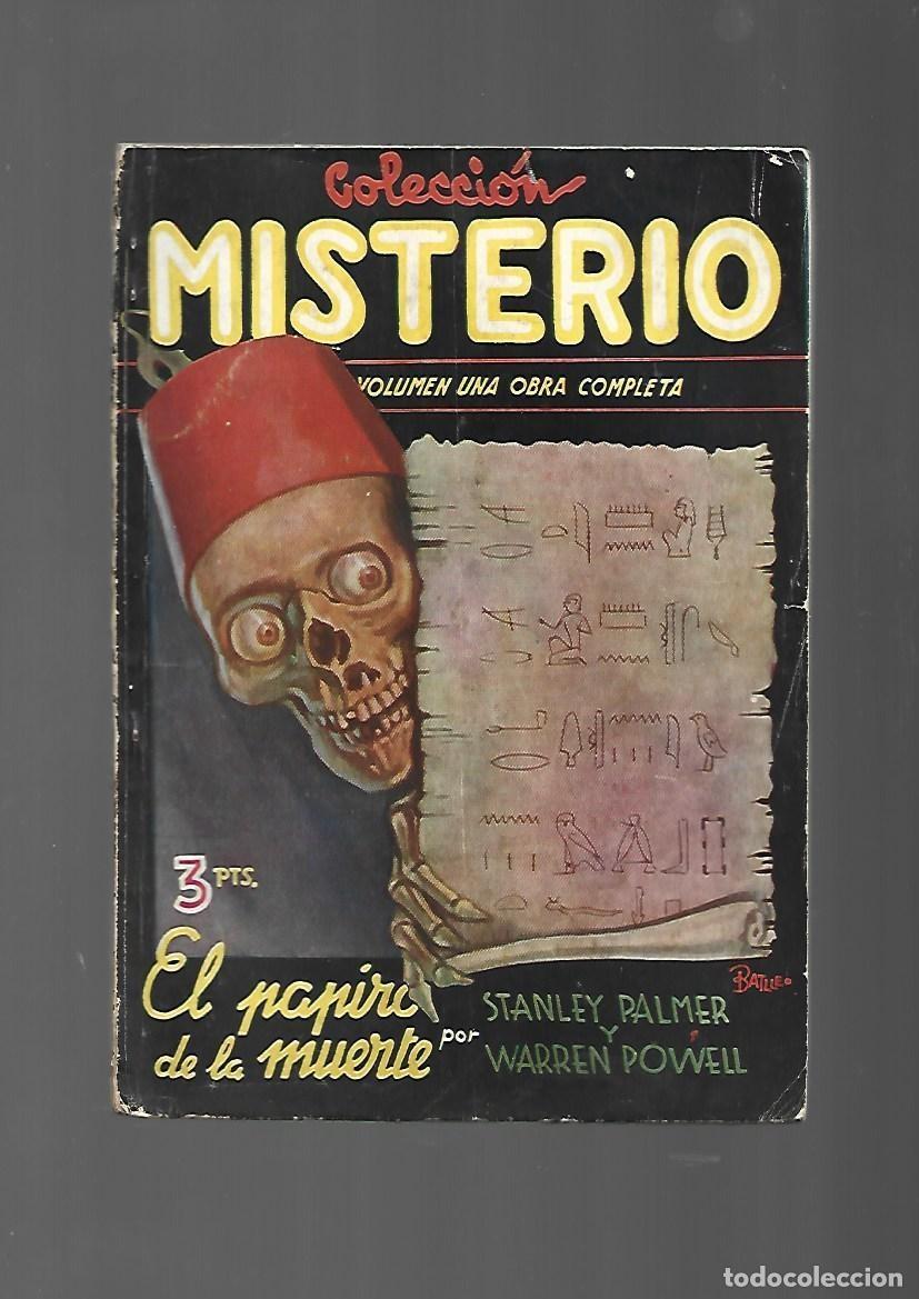 Tebeos: Colecci&oacute;n Misterio, 8: el papiro de la muerte, Cliper, buen estado