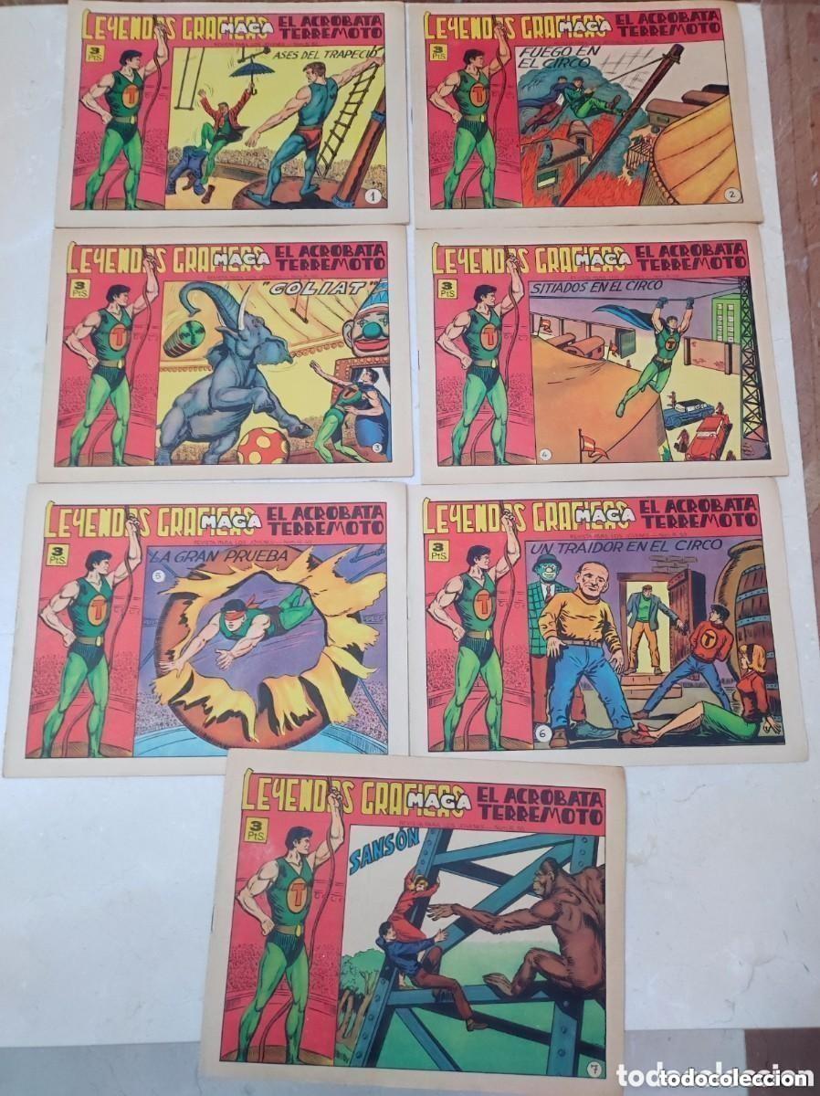 Tebeos: Comics El Acrobata Terremoto. Maga de 1 al 7 - Leyendas graficas - original 1966