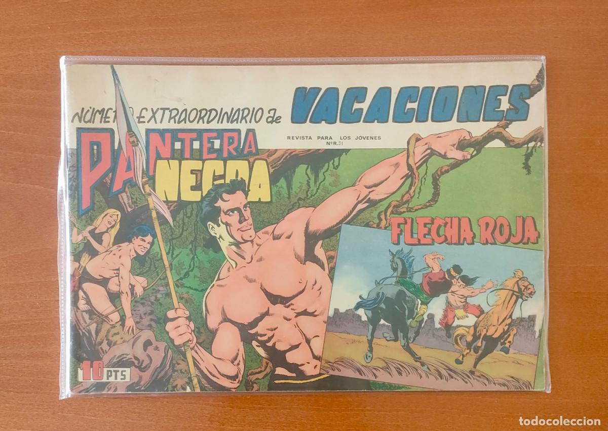 Tebeos: PANTERA NEGRA / FLECHA ROJA EXTRAORDINARIO VACACIONES VERANO 1965 EDITORIAL MAGA