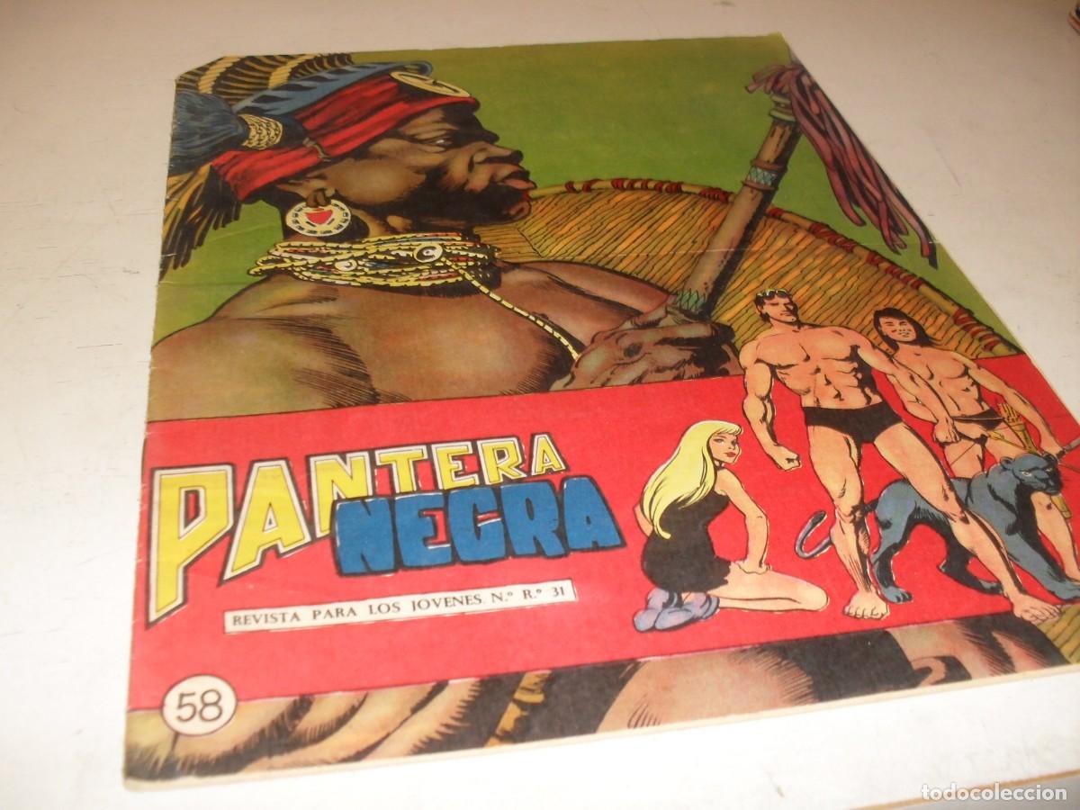 Tebeos: (ORIGINAL)PANTERA NEGRA N&ordm; 58,CON RECORTABLE MAPA DE ESPA&Ntilde;A Y PORTUGAL N&ordm; 7,DE 65,MAGA 1965