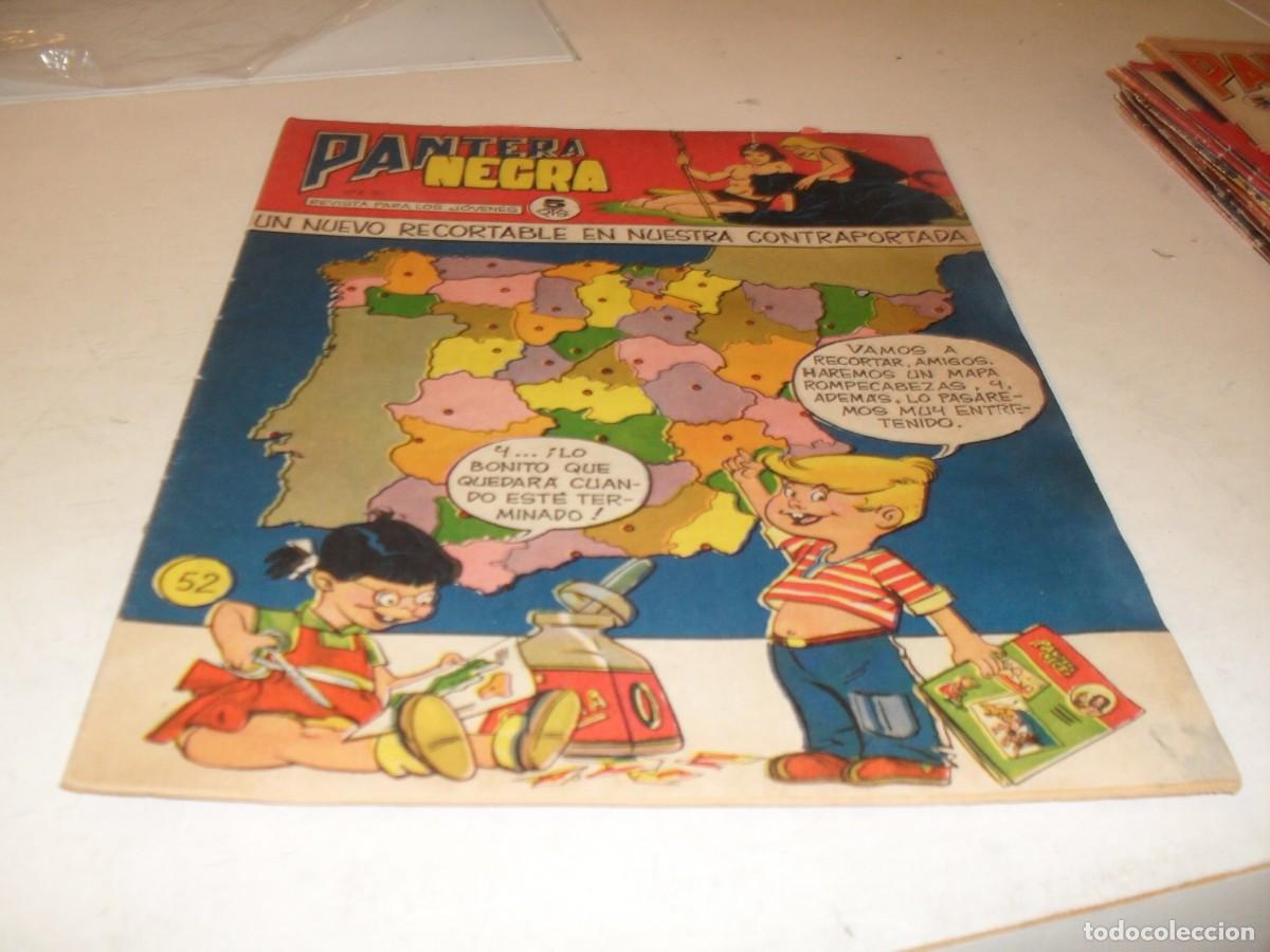 Tebeos: (ORIGINAL)PANTERA NEGRA N&ordm; 52,CON RECORTABLE MAPA DE ESPA&Ntilde;A Y PORTUGAL N&ordm; 1,DE 65,MAGA 1965