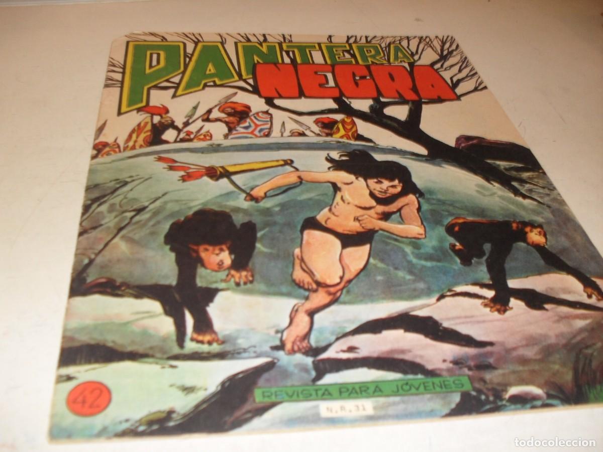 Tebeos: (ORIGINAL)PANTERA NEGRA N&ordm; 42,CON CROMOS ESTAMPAS DE AFRICA 165 AL 168,DE 65,MAGA 1965