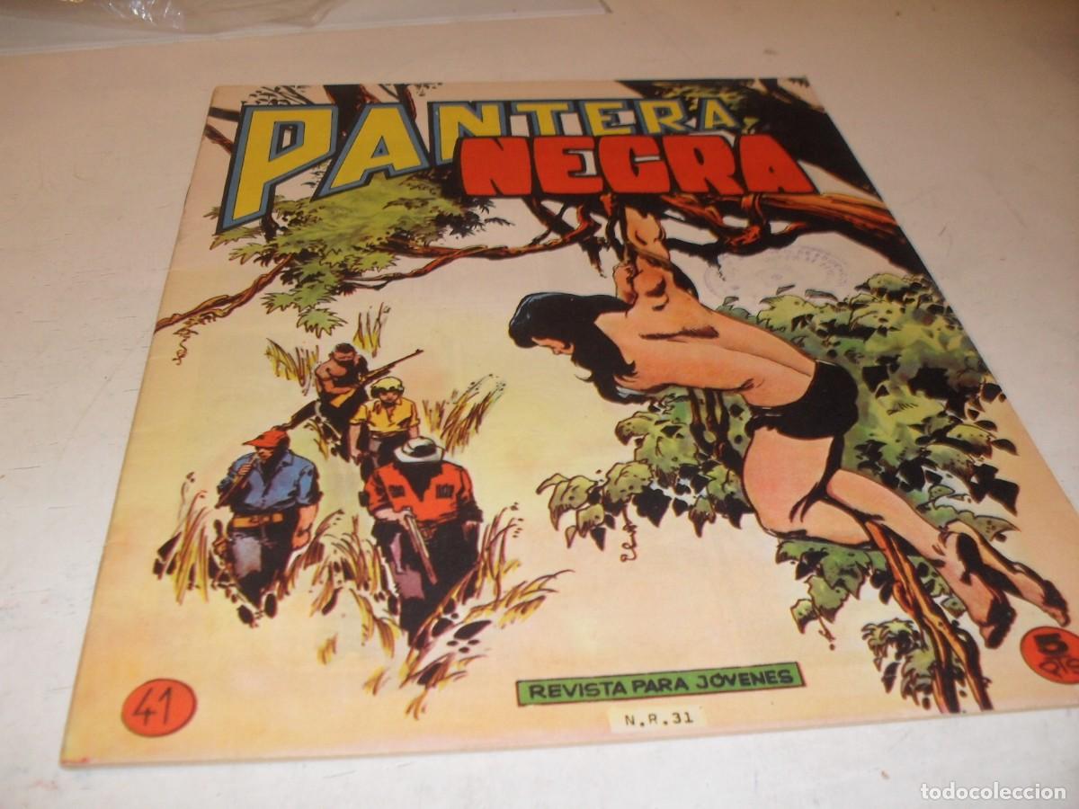 Tebeos: (ORIGINAL)PANTERA NEGRA N&ordm; 41,CON CROMOS ESTAMPAS DE AFRICA 161 AL 164,DE 65,MAGA 1965