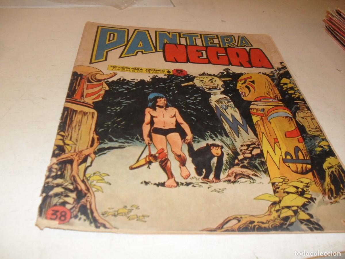 Tebeos: (ORIGINAL)PANTERA NEGRA N&ordm; 38,CON CROMOS ESTAMPAS DE AFRICA 149 AL 152,DE 65,MAGA 1965