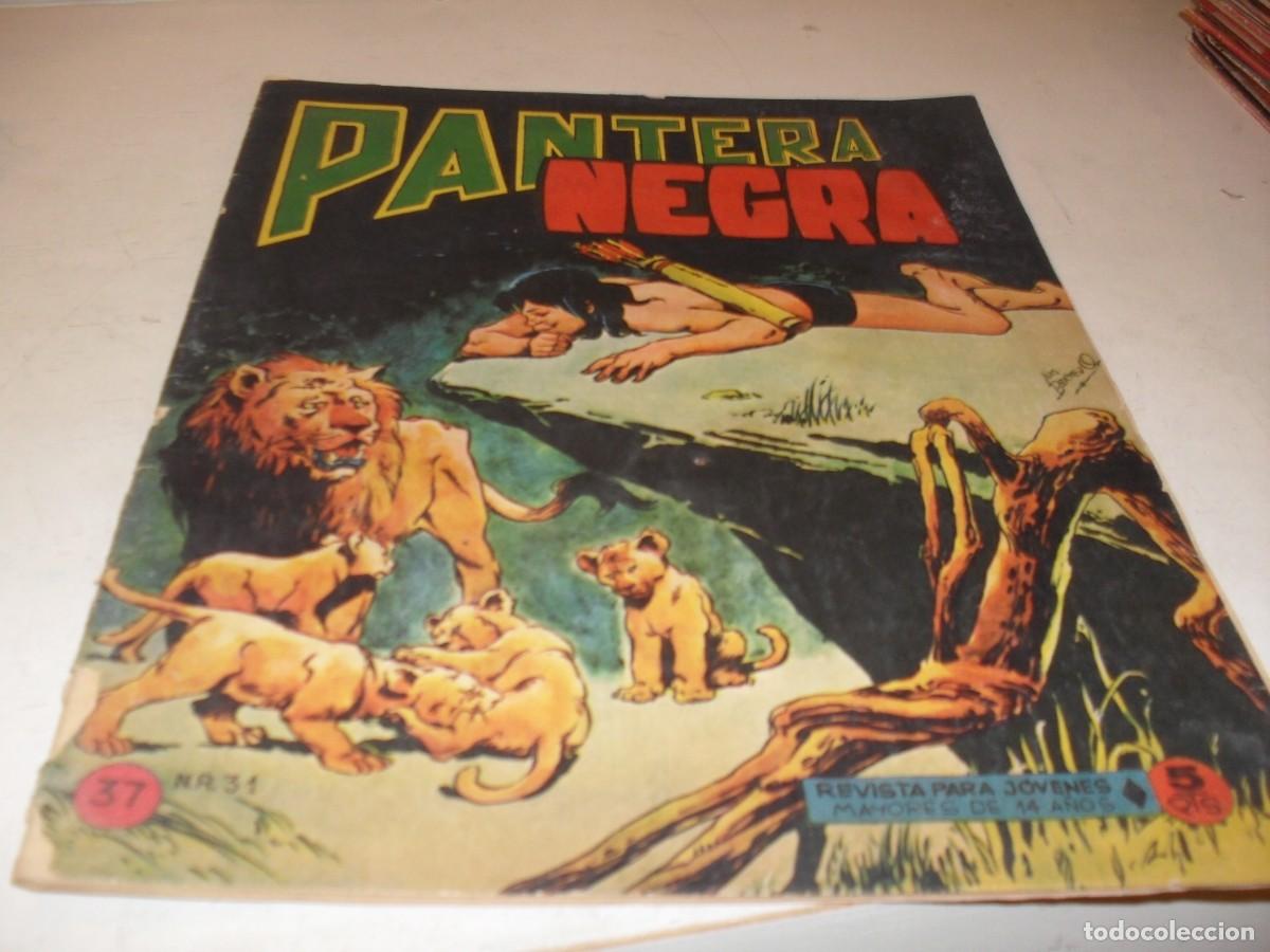 Tebeos: (ORIGINAL)PANTERA NEGRA N&ordm; 37,CON CROMOS ESTAMPAS DE AFRICA 145 AL 148,DE 65,MAGA 1965