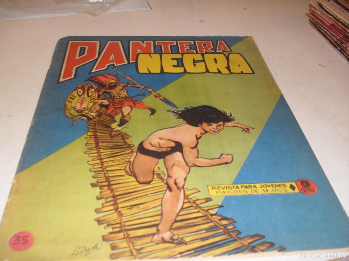 Tebeos: (ORIGINAL)PANTERA NEGRA N&ordm; 35,CON CROMOS ESTAMPAS DE AFRICA 137 AL 140,DE 65,MAGA 1965