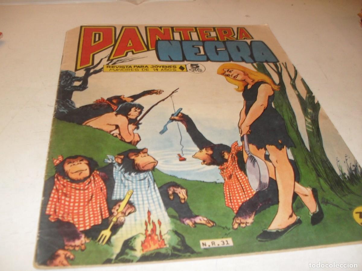 Tebeos: (ORIGINAL)PANTERA NEGRA N&ordm; 34,CON CROMOS ESTAMPAS DE AFRICA 133 AL 136,DE 65,MAGA 1965