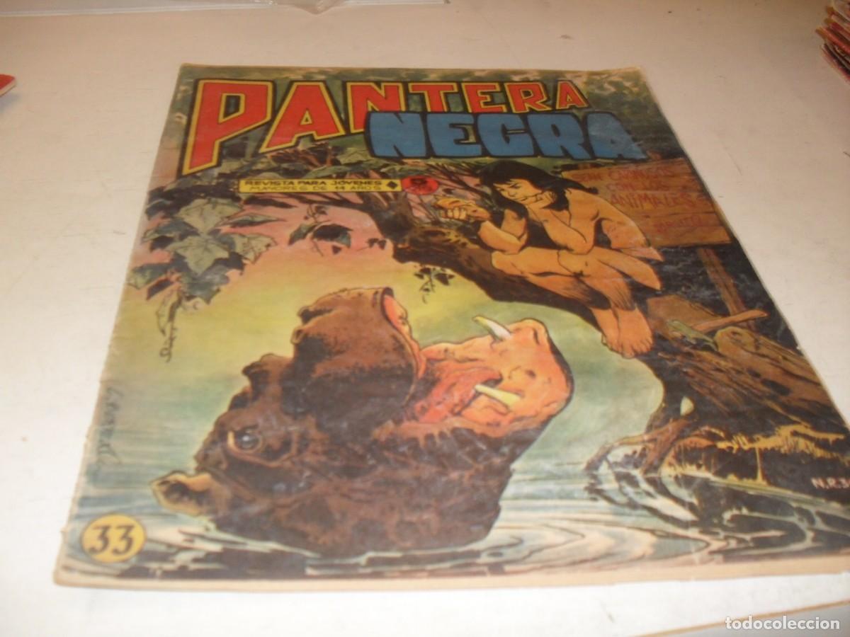 Tebeos: (ORIGINAL)PANTERA NEGRA N&ordm; 33,CON CROMOS ESTAMPAS DE AFRICA 129 AL 132,DE 65,MAGA 1965